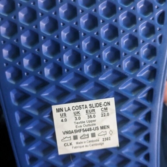 Vans La Costa Slide On Kids 4 Youth Bert And Ernie Sesame Street Blue Red 022025 - Picture 7 of 12